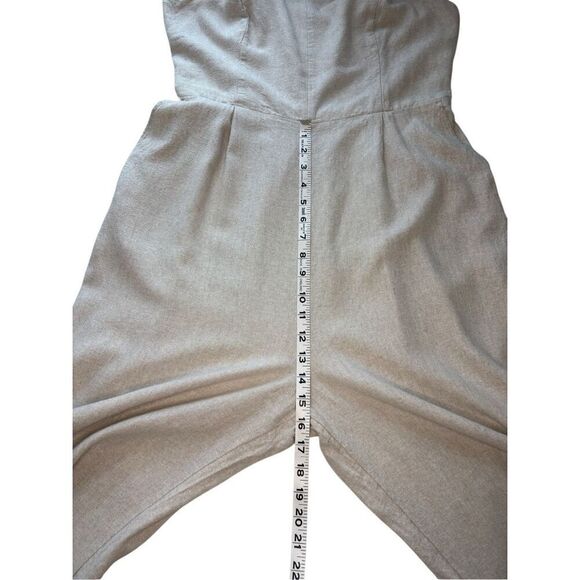 Old Navy tan linen blend jumpsuit- L - Picture 9 of 12